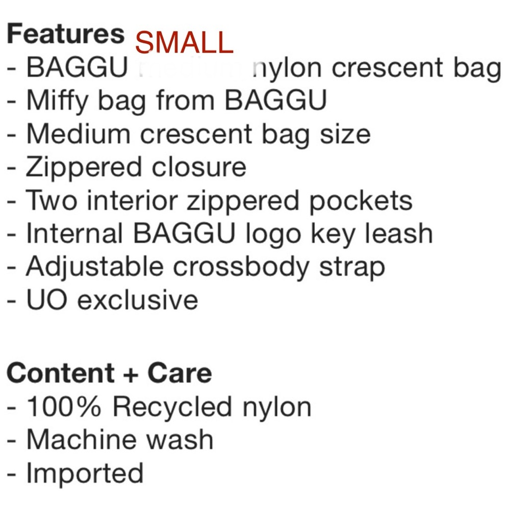 BAGGU Miffy Small Crescent Bag - Picture 5 of 8